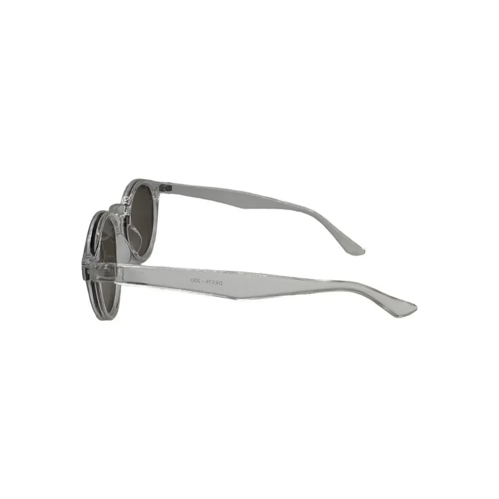 Cat Eye clear plastic blue/grey lenses sunglasses dr576 20d